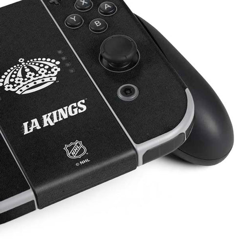 NHL Los Angeles Kings Black Background Nintendo Switch OLED (2021) Skin